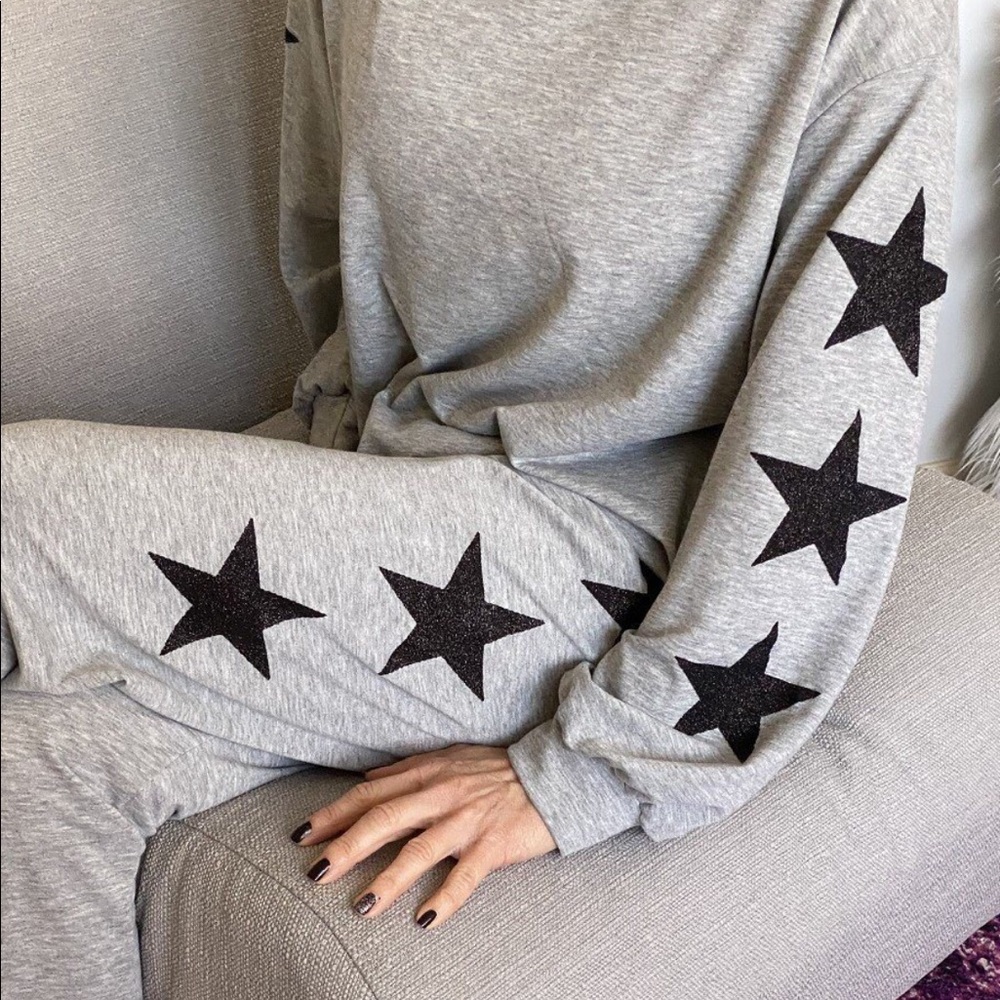 LAST PAIR! Wish Upon a Glitter Star lightweight pant - Picture 2 of 5